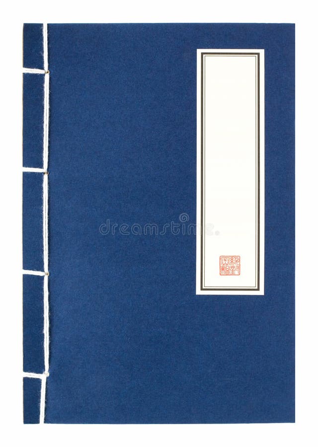 Modrá čínské starobylé kniha s prázdnou krytem.
