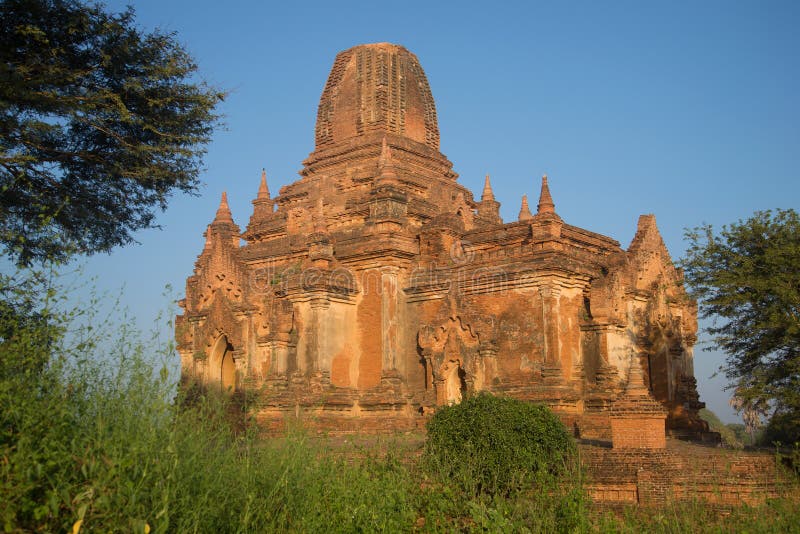 Ancient Buddhist Temple in the Morning Sun. Bagan, Myanmar Stock Photo Image of landmark