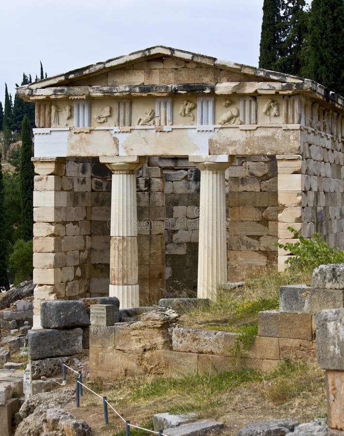 Ancient building at Delphi, Greece