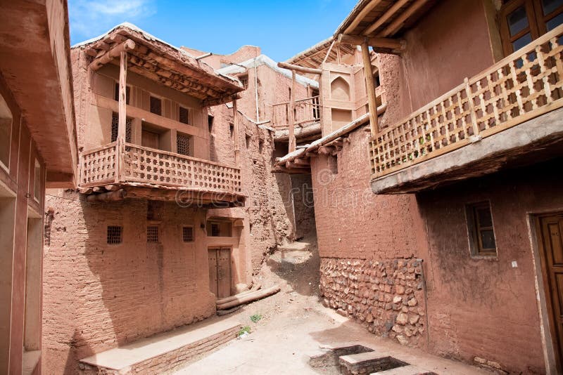 Ancient building in village Abyaneh, Iran royalty free stock photo