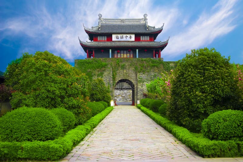 Ancient castle gate stock image. Image of citadel, chinese 9095965