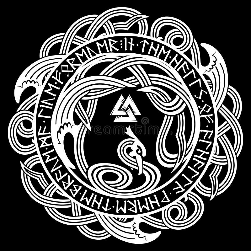 Ancient Celtic Design. Celtic Scandinavian Style Sun Cross Stock Vector ...