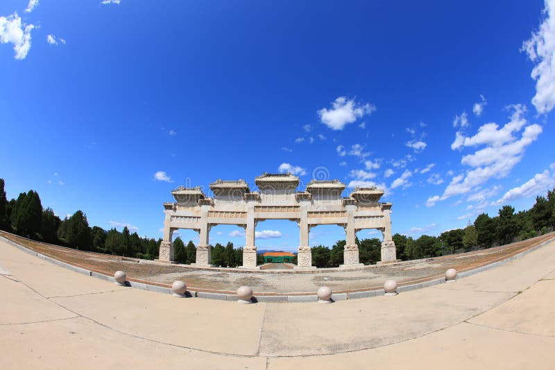 Chinese ancient stone arch stock photo. Image of dongling 178510598