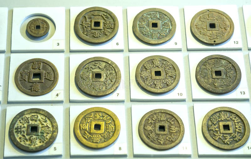 The Ancient Chinese Coins of the Various Dynasties in the Museum ...