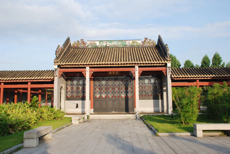 The ancient Chinese garden house