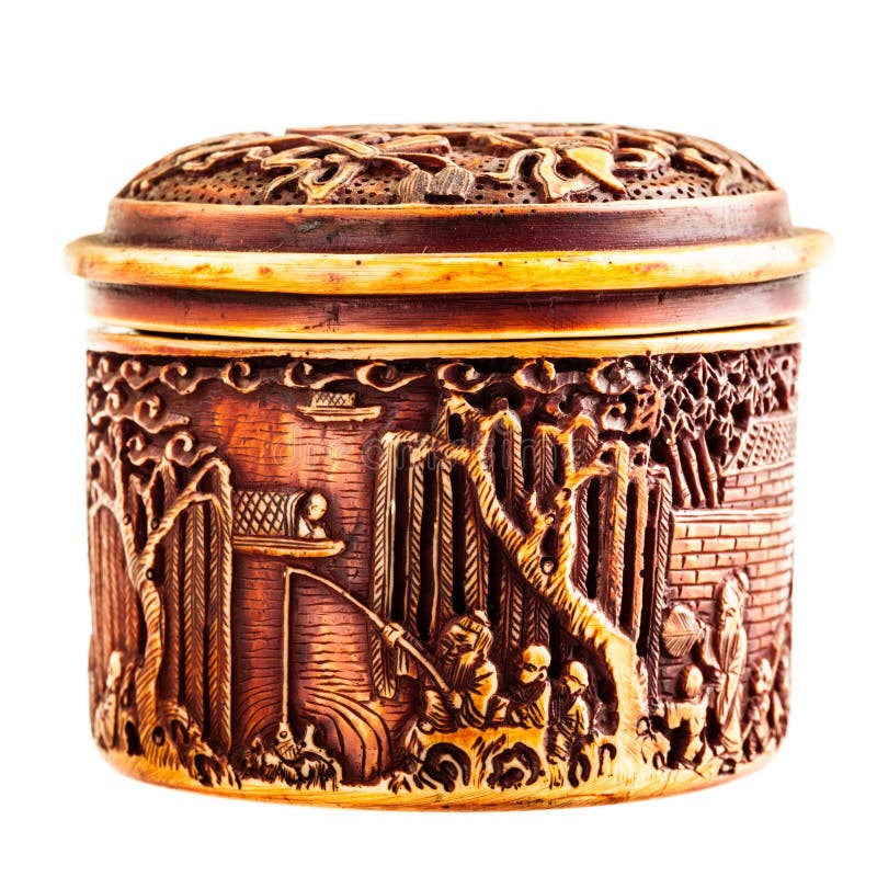 Ancient chinese ornated container