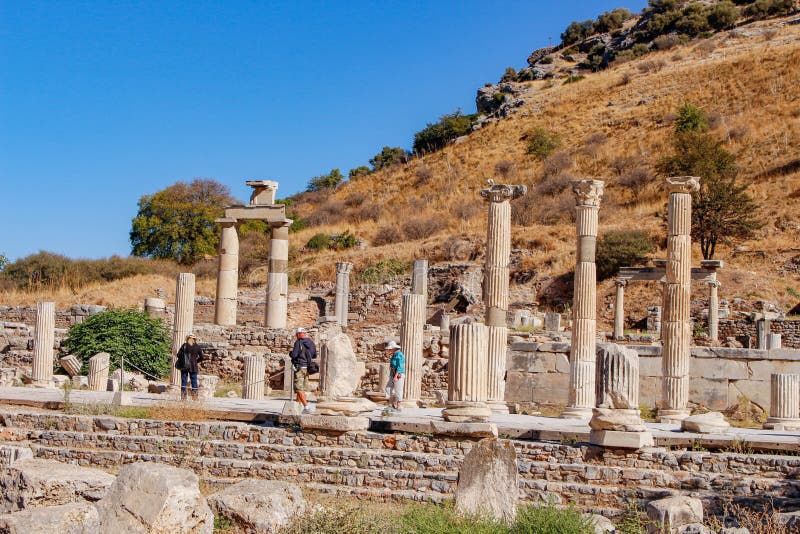 Ancient City Ephesus (Efes) in Turkey. Ancient Architectural Structures ...