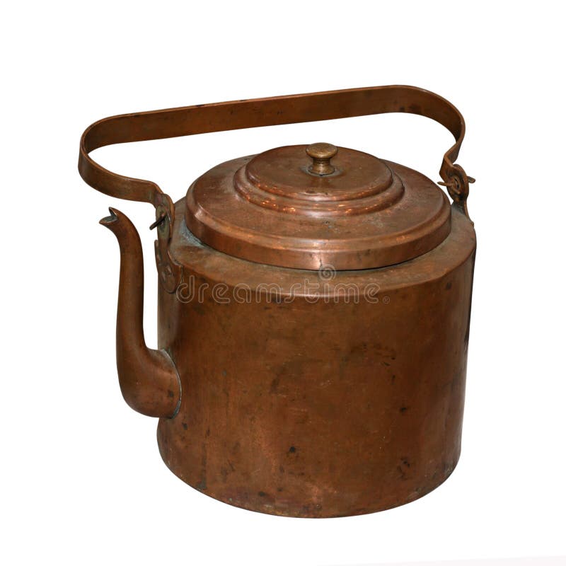 Old copper kettle stock photo. Image of teakettle, history 19236128