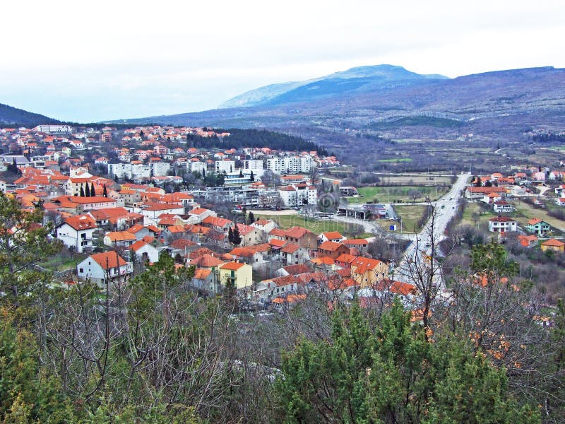 The ancient Croatian town of Drnis located in the heart of central Dalmatia - Croatia Drevni hrvatski grad Drnis