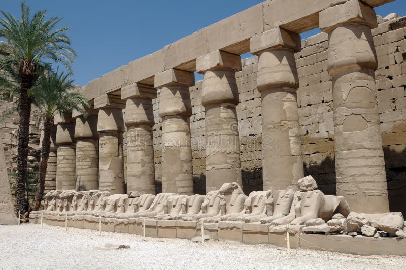 Ancient Egyptian Pillars stock image. Image of historic 6646949