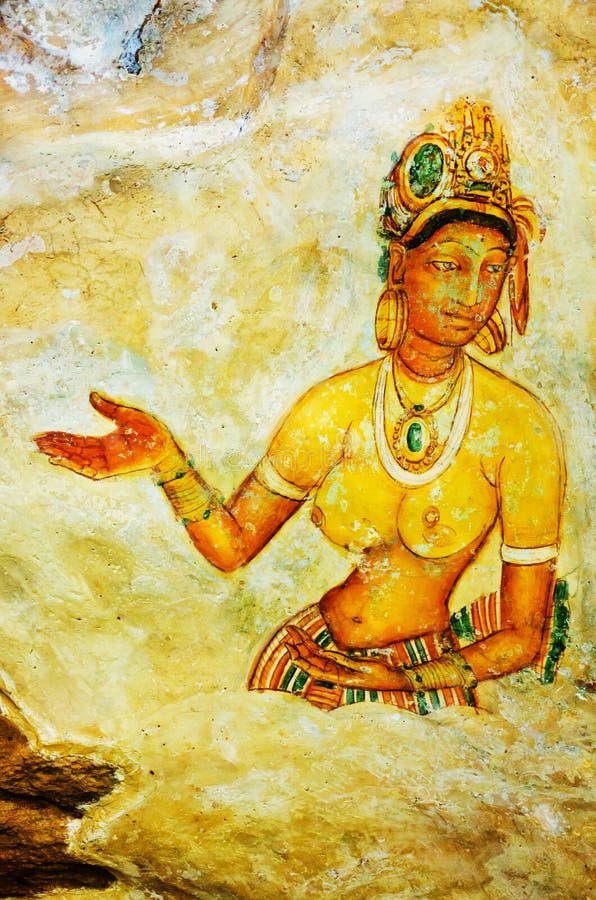 Ancient frescos on mount Sigiriya