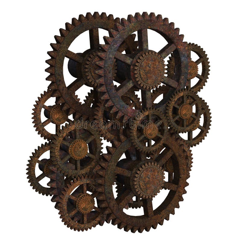 Ancient gears stock illustration. Illustration of gear - 48358436