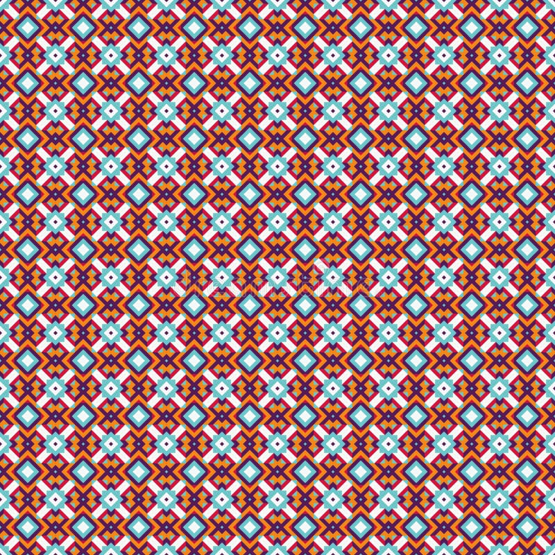 Ancient Geometric pattern in repeat. Fabric print. Seamless background, mosaic ornament, ethnic style. Design for prints on fabrics, textile, covers, paper, interior, patchwork, wrapping.