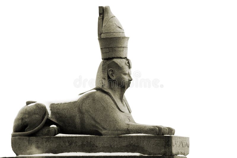 Ancient granite sphinx royalty free stock photos