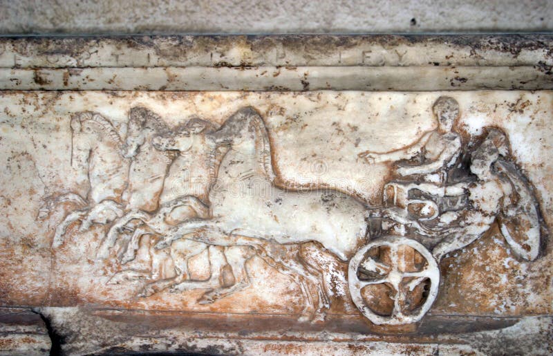 Ancient greek bas-relief