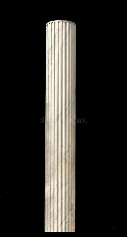 Ancient Greek pillar isolated