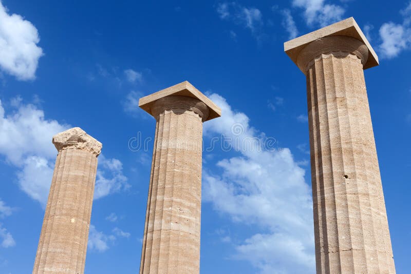 Ancient Greek pillars stock photo. Image of classic, history 79283378
