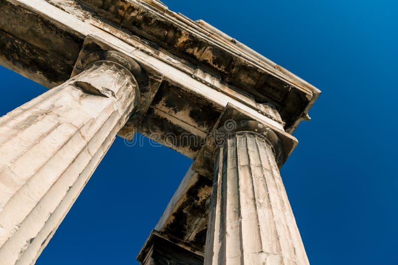 Ancient Greek Ruins, Columns, Building Stock Image Image of history