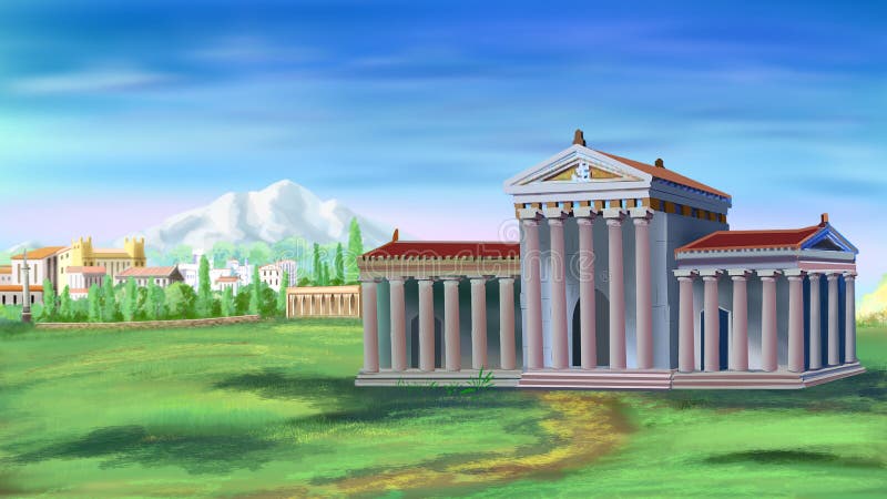 Ancient Greek Temple Illustration Stock Illustration - Illustration of legend, cartoon: 115270614 Ancient Greek Temple Illustration Stock Illustration - Illustration of legend, cartoon: 115270614