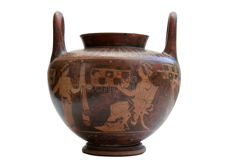 Ancient greek vase isolated