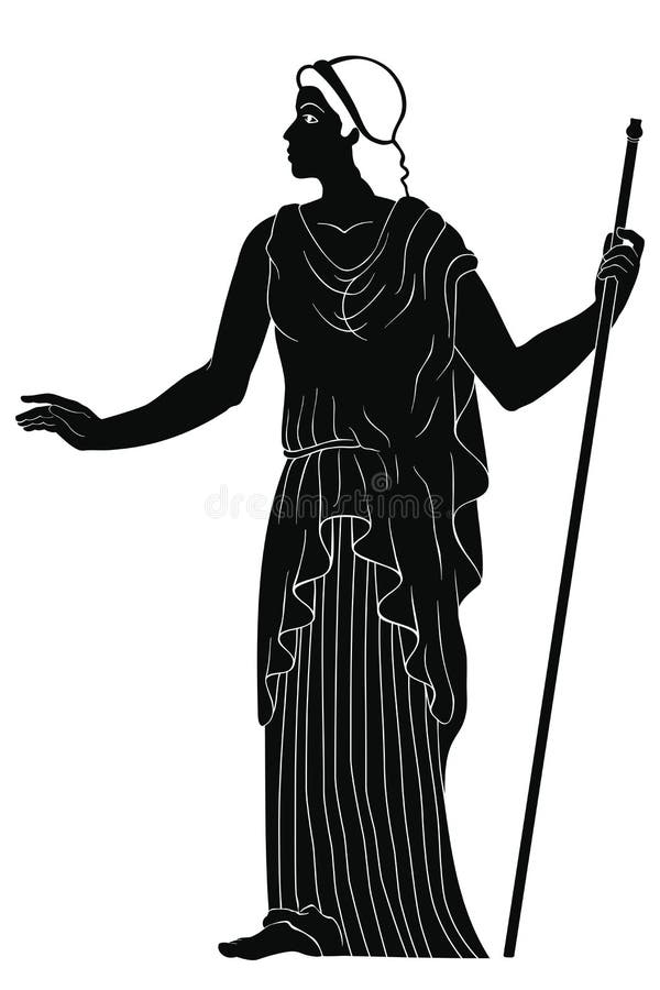 Ancient Greek woman. stock vector. Illustration of athens - 137523465