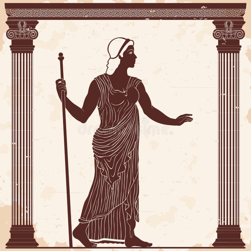 Ancient greek woman. stock vector. Illustration of ancient - 134576315