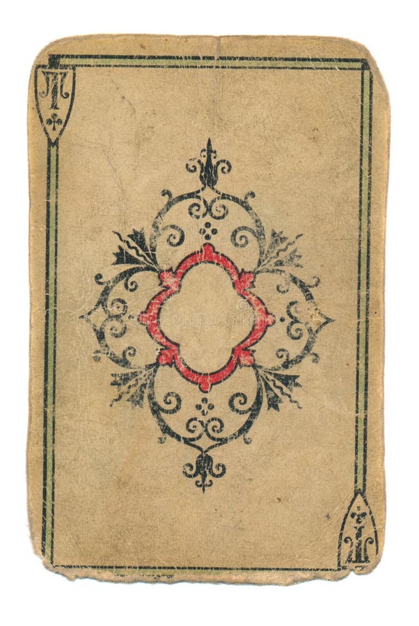 Ancient grunge playing card ace background stock photography