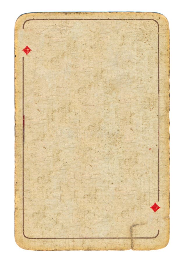 Ancient grunge playing card of diamonds background