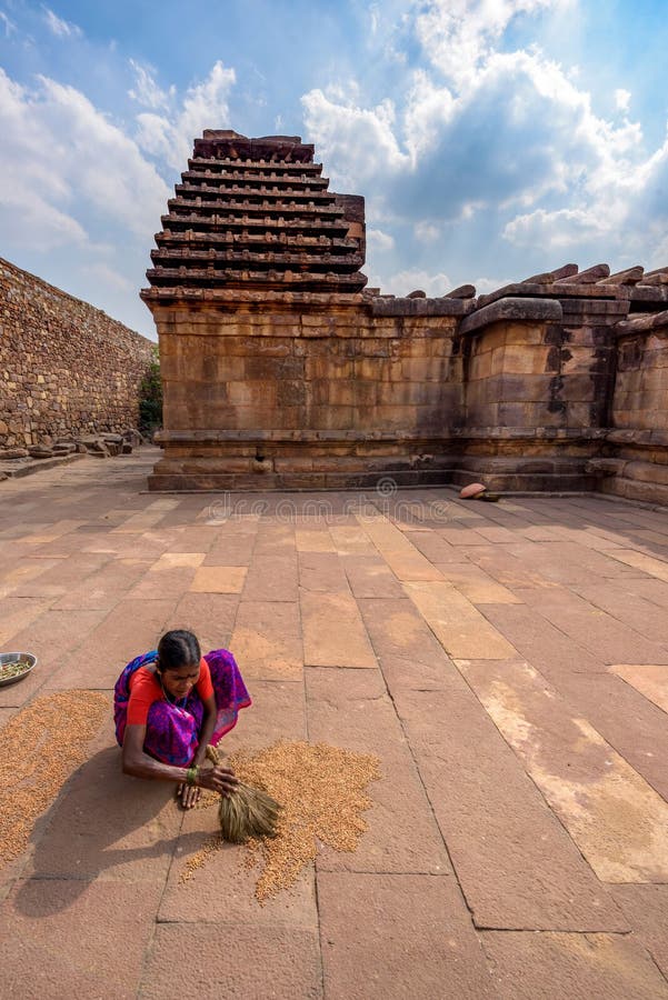 The ancient hindu temple of Trimbakeshwar in the Aihole village, Karnataka, India