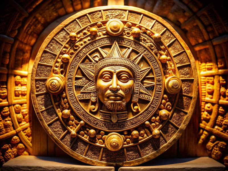 Den antika inkavapenskölden Echeniques sol En glimt av prekolumbianska Cusco vektor illustrationer