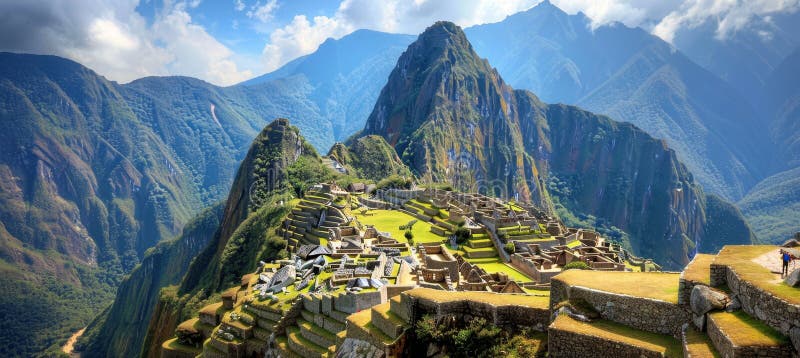 Ancient Incan Citadel Historic Sanctuary of Machu Picchu in Andes Ancient Incan Citadel Historic Sanctuary of Machu Picchu in Andes