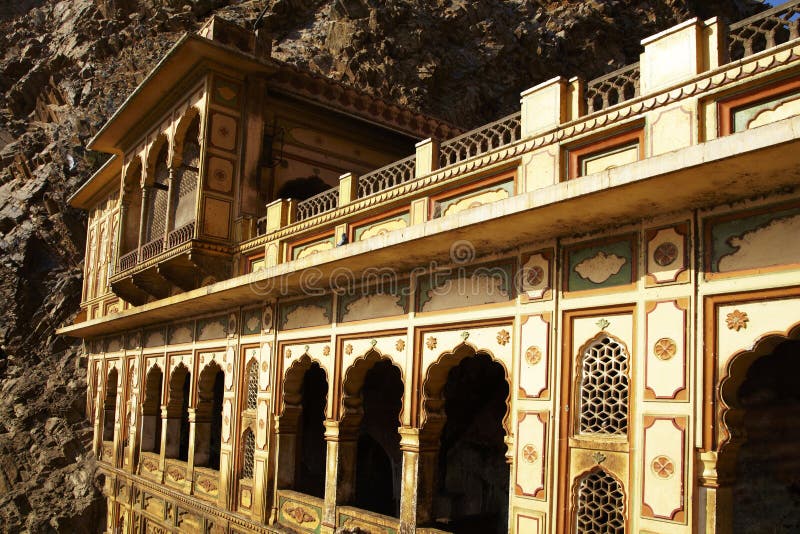 Ancient Indian Temple in the Mountains Stock Image Image of guide