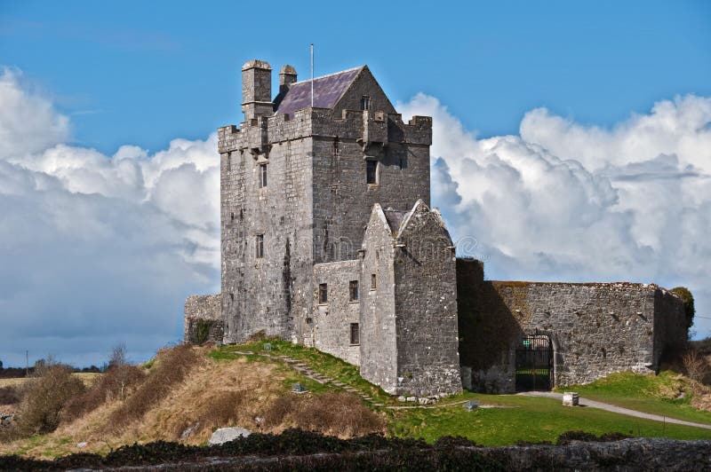 Ancient irish castle in the west of ireland royalty free stock photography