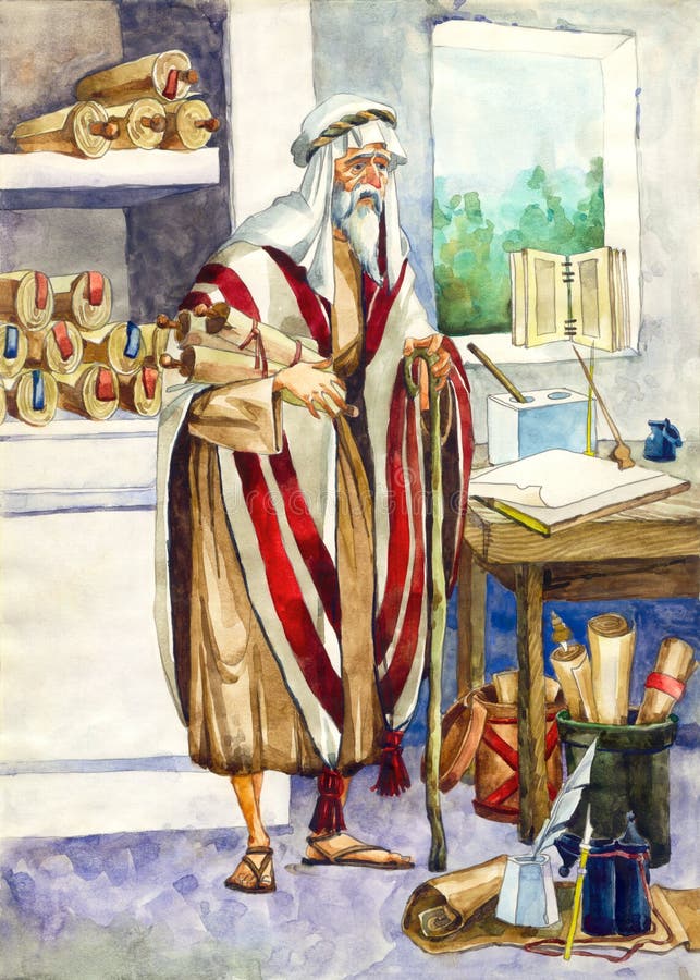 Acquerello illustrazione di una serie di Vita e oggetti di vita quotidiana dell'antica Palestina.