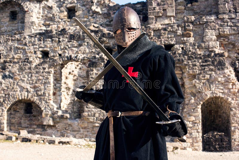 Ancient knight stock photography