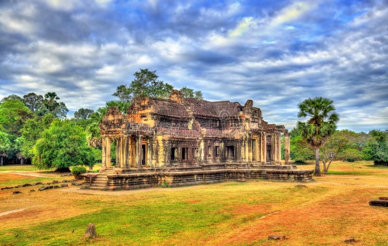 Ancient Library at Angkor Wat, Cambodia royalty free stock image