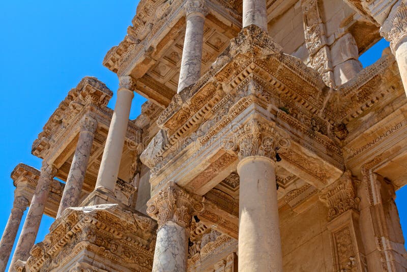 Ancient library in Ephesus royalty free stock photography