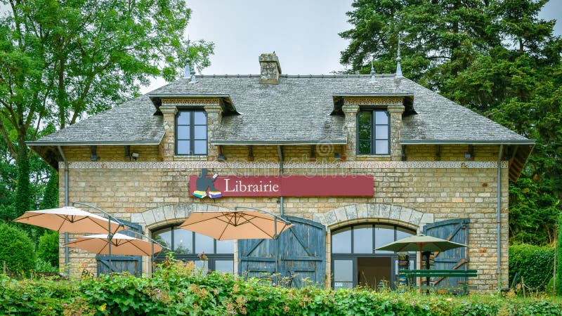 Ancient library house in French Brittany stock images