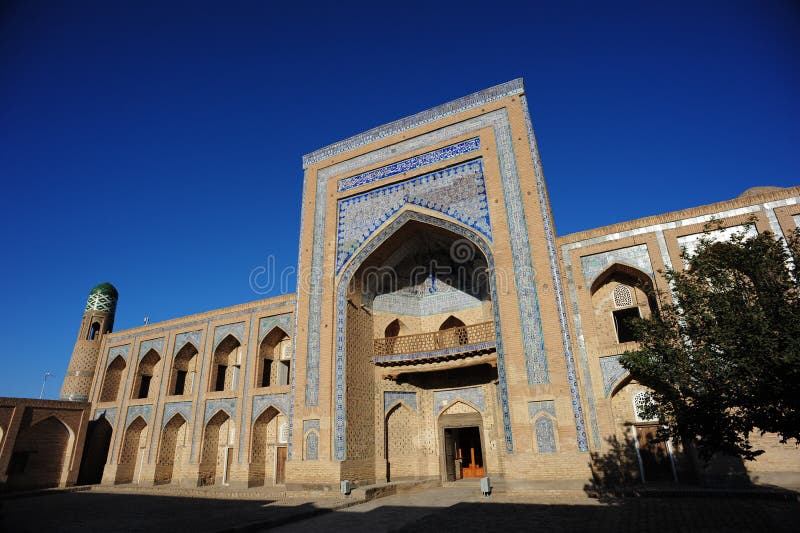 Ancient library (Madrasah) in Central Asia stock photo