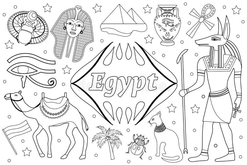 Ancient Egypt Designs for Coloring