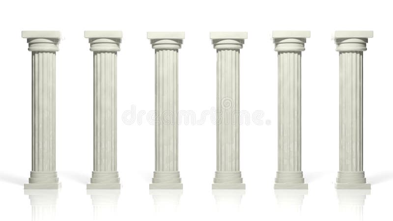 Ancient marble pillars vector illustration Ancient marble pillars vector illustration