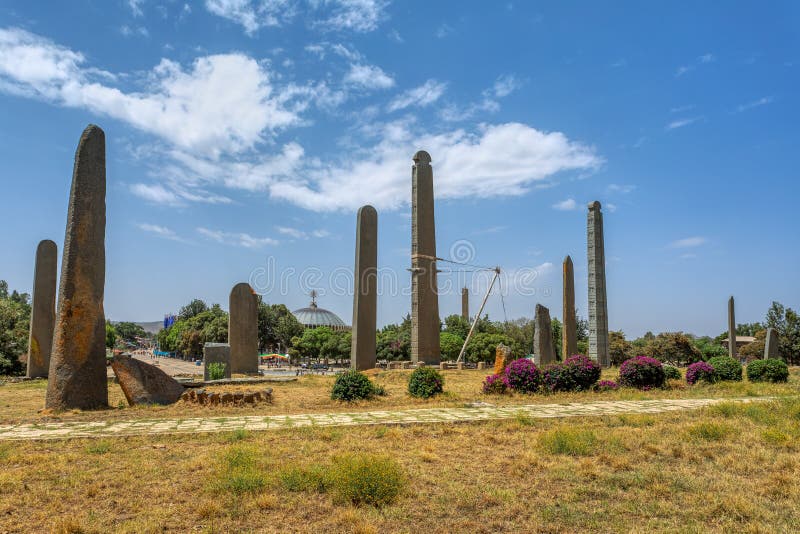 Antico monolito calcolo, da civiltà la città, Etiopia.