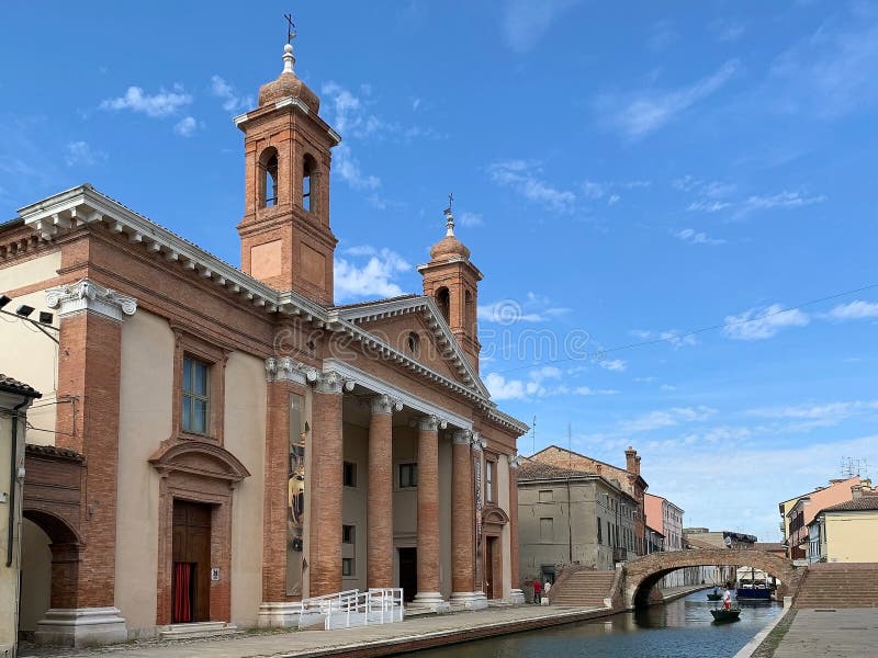 Ancient Ospedale degli infermi, today Delta Antico Museum in the historic centre of Comacchio, Italy royalty free stock image Ancient Ospedale degli infermi, today Delta Antico Museum in the historic centre of Comacchio, Italy royalty free stock image