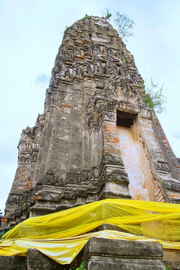 Ancient pagoda in Thai buddhist temple stock photo Ancient pagoda in Thai buddhist temple stock photo