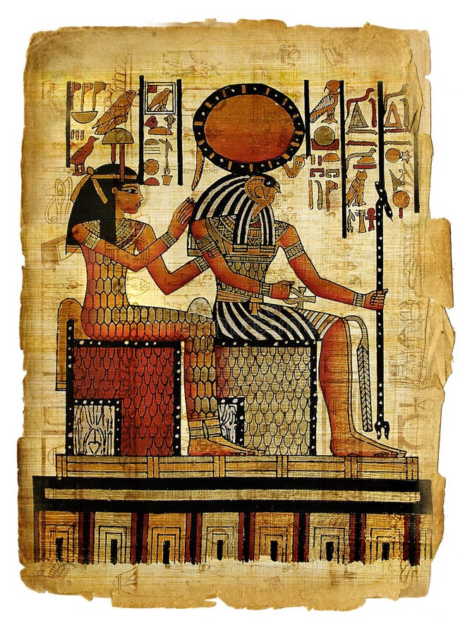 Close Up Ancient Egyptian Scroll Stock Image Image of historical