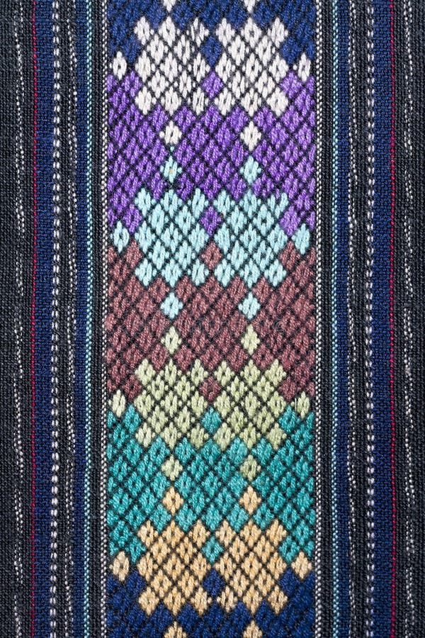 Ancient Pattern style Thai Cotton stock photos