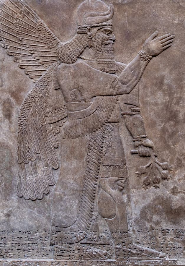 WINGED GOD Persian 'Ahura Mazda' Persepolis 700 BC tablet relief ancient replica