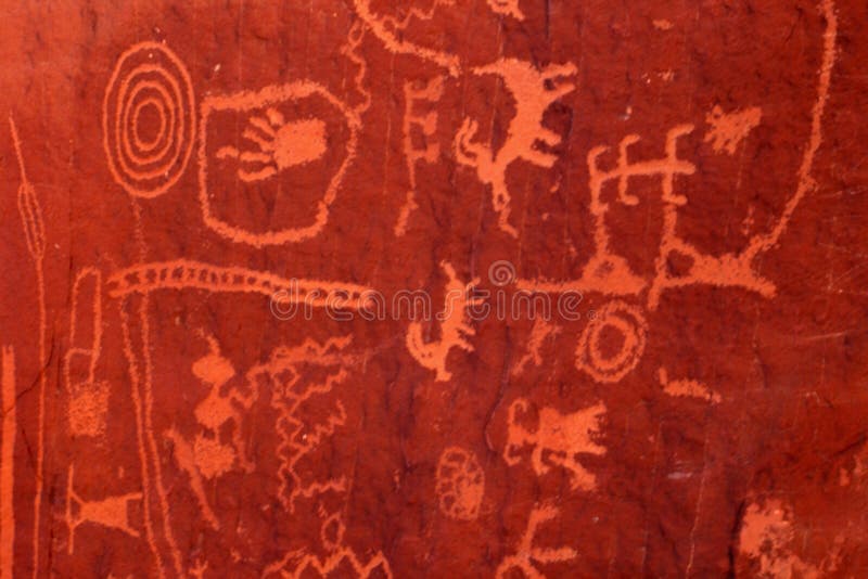 Ancient Petroglyphs in Valley of Fire, Nevada