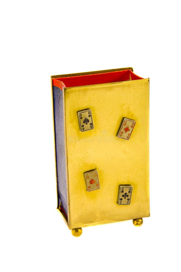 Ancient Playing Cards Brass Box Stock Image Image of play, beautiful