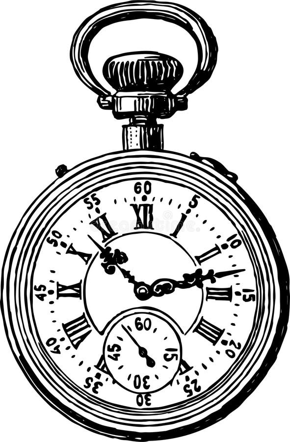 Ancient pocket watch stock vector. Illustration of isolated 29124901